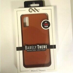 CASE-MATE CASE FOR IPHONE X/Xs BARELY THERE GENUINE LEATHER BUTTERSCOTCH BROWN